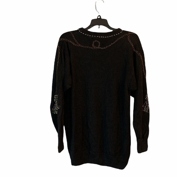 Vintage Victoria Habour Beaded Tassel Sweater M - Picture 2 of 5